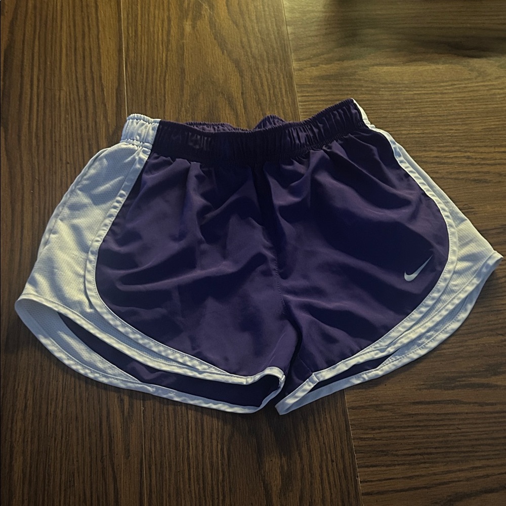 Nike Women's Athletic Shorts in Purple and White